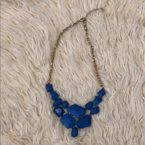 Forever 21 blue and gold statement necklace